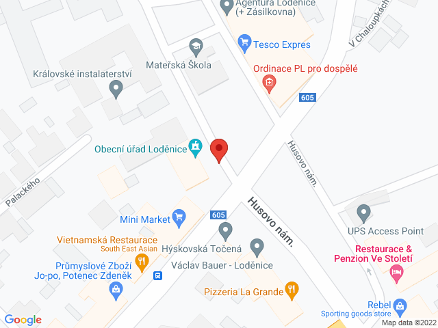 Google map: Loděnice